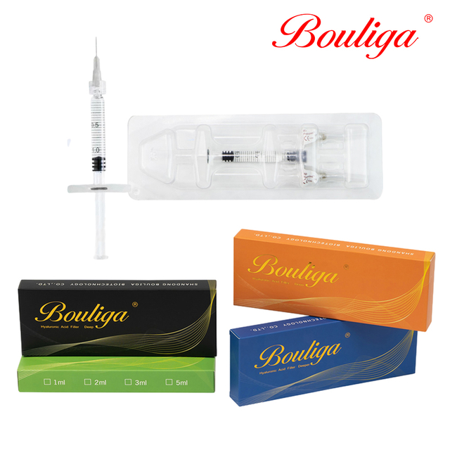 2 ml Bouliga Yaşlanma karşıtı kırışıklık dolgu enjeksiyonu Hyaluronik Asit jeli
